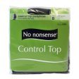 NO NONSENSE - Women s Control Top with Sheer Toe Pantyhose Size B Off Black - 1 Pair Fashion