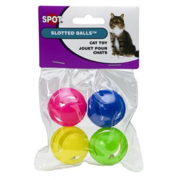 SPOT - Slotted Balls Cat Toy - 4 Pack Cheap