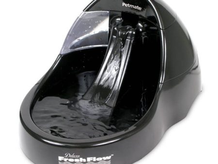 PETMATE - Deluxe Fresh Flow Pet Fountain Large Black- 108 oz. Discount