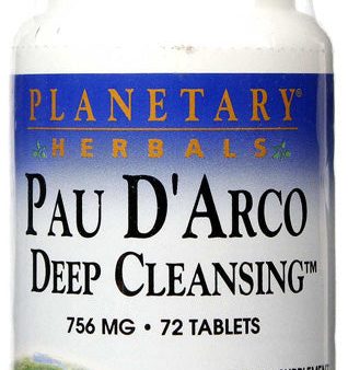 PLANETARY HERBALS - Pau dArco Deep Cleansing 756 mg - 72 Tablets Discount