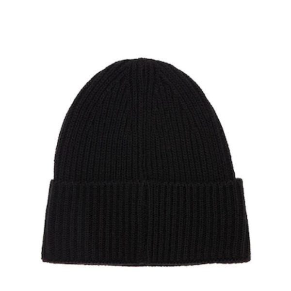 MSGM Black Embroidered Logo Beanie For Discount