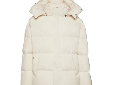 MSGM Cream Fantastic Green Padded Jacket For Discount