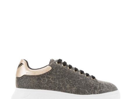 Emporio Armani Shimmering Leopard Print Sneakers For Cheap