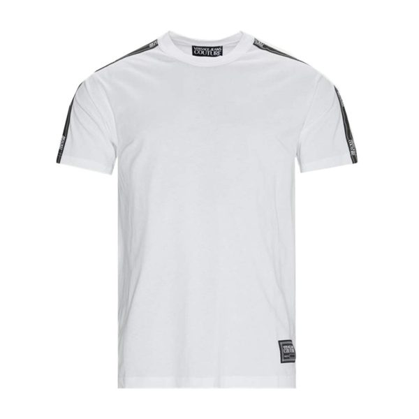 Versace Jeans Couture White Tape T-Shirt For Cheap