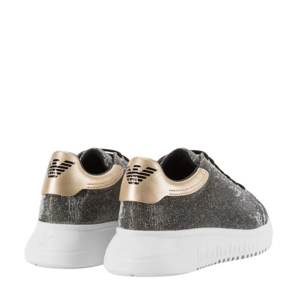 Emporio Armani Shimmering Leopard Print Sneakers For Cheap