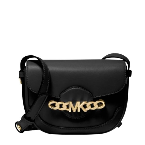 Michael Kors Black Hally Leather Crossbody Bag on Sale