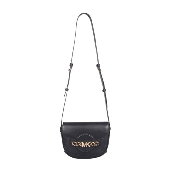 Michael Kors Black Hally Leather Crossbody Bag on Sale