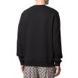 MSGM Black Print Logo Sweatshirt For Cheap