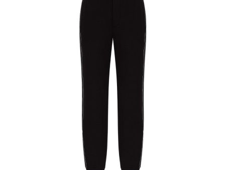 Emporio Armani Black Embossed Logo Jogging Bottoms Discount