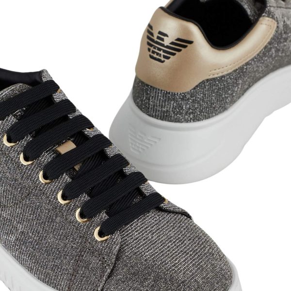 Emporio Armani Shimmering Leopard Print Sneakers For Cheap