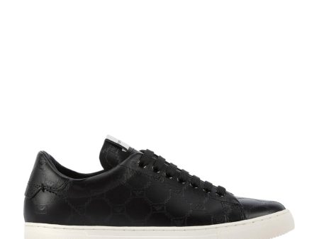 Armani Black Pattern Eagle Logo Sneakers Hot on Sale