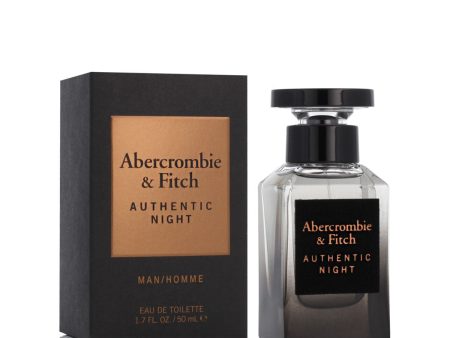 Abercrombie & Fitch Authentic Night Eau de Toilette 50ml Spray | Bold, Sensual & Modern Fragrance For Sale