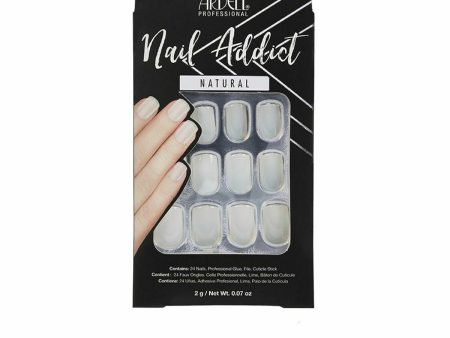 False nails Ardell Nail Addict Natural Squared (24 pcs) Online Hot Sale