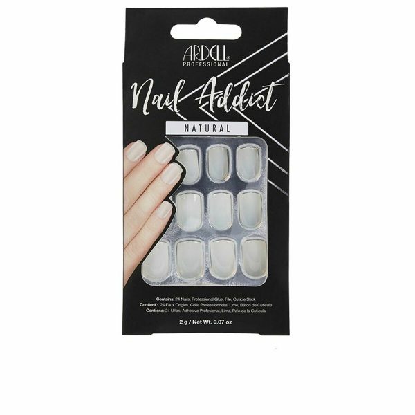 False nails Ardell Nail Addict Natural Squared (24 pcs) Online Hot Sale