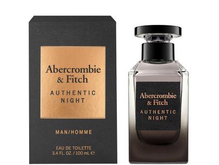 Abercrombie & Fitch Authentic Night Eau de Toilette 100ml Spray | Bold, Sensual & Modern Fragrance Online now